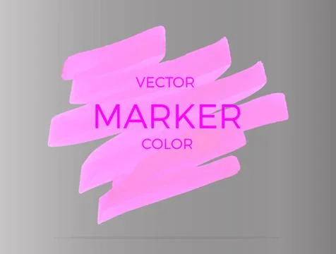 Vector pink markers. Elements for design and background 스톡 일러스트