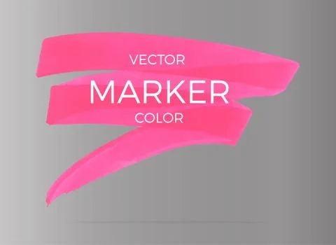 Vector pink markers. Elements for design and background Illustrazione stock