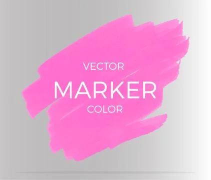Vector pink markers. Elements for design and background Illustrazione stock