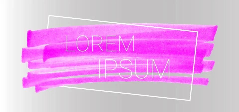 Vector pink markers. Elements for design and background Illustrazione stock