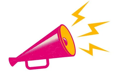 Vector pink megaphone Stock Illustration