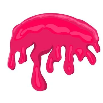 Vector with Pink Melt Dripping Down Stock Illustration