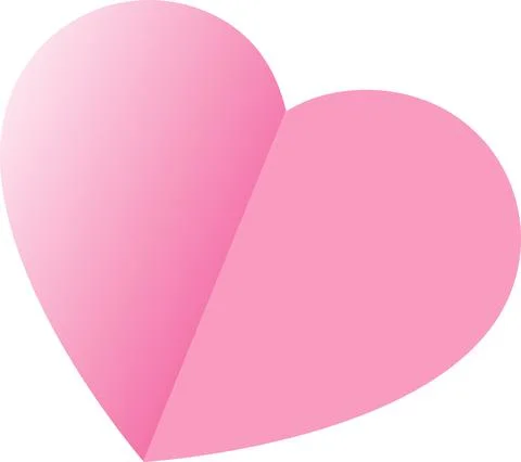 Vector pink paper heart shape card border frame background Stock Illustration