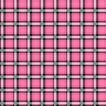 Vector Pink Plaid Check Seamless Pattern in Geometric Abstract Style Can be used Stock Illustration