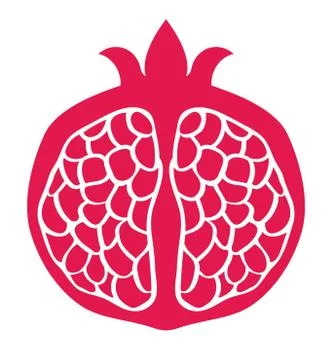 Vector pink pomegranate. Stock-Illustration