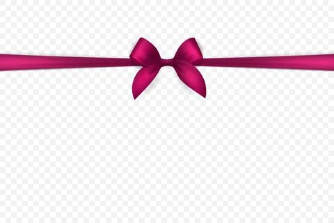 Vector Pink Ribbon with Bow for Gift Decoration and Packaging Design. Blue Stock Illustration
