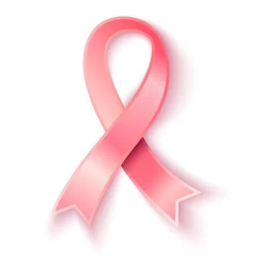 Vector pink ribbon. Stock Illustration