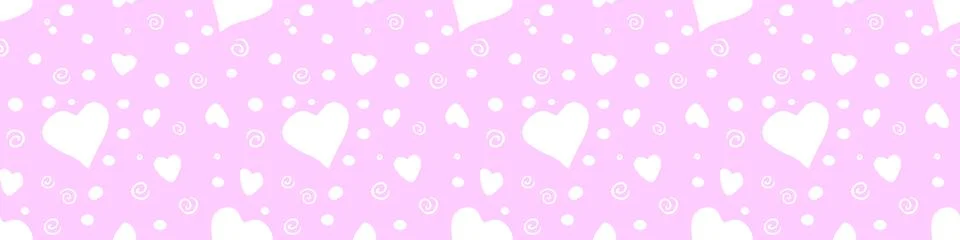 Vector pink seamless abstract pattern of flat elements hearts points drops sp Illustrazione stock