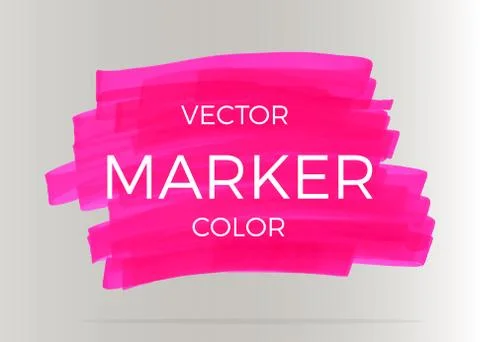 Vector pink stripes drawn with markers. Elements for design and background Illustrazione stock