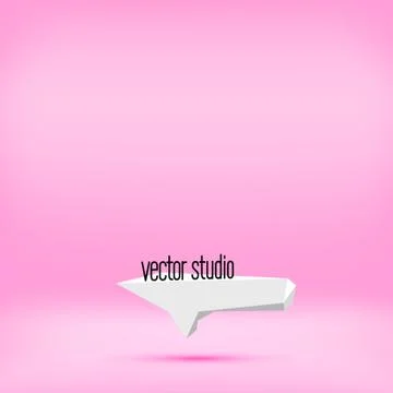 Vector pink studio room backdrop background Stock Illustration