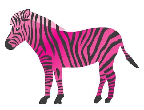 Vector pink zebra Stock Illustration