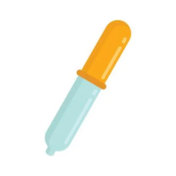 Vector pipette in flat style isolated on white Stock Illustration