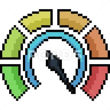 Vector pixel art meter Stock Illustration
