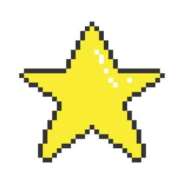 Vector pixel art star Stock Illustration