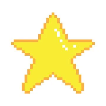 Vector pixel art star 库存插图