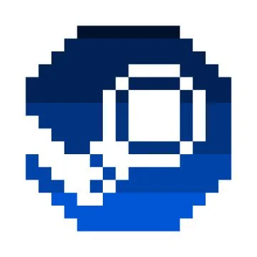 Vector pixel art Steam icon Stock Illustration