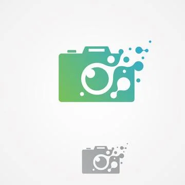 Vector pixel camera icon modern symbol for graphic and web design Stock Illustration