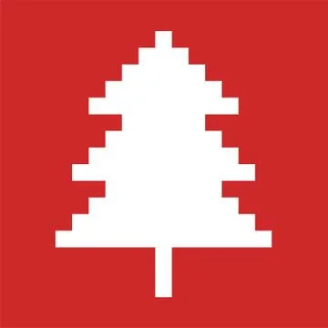 Vector pixel Christmas red and white knitted background Stock Illustration