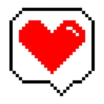 Vector pixel heart icon Stock Illustration