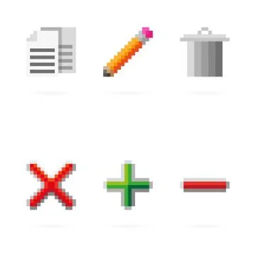Vector pixel icons Stock Illustration