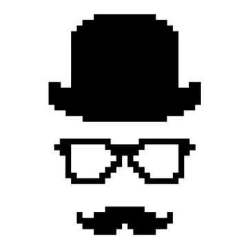 Vector Pixel incognito Stock Illustration