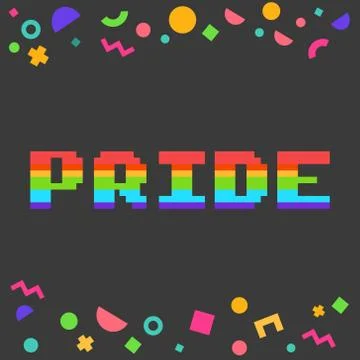 Vector pixel pride Stock Illustration