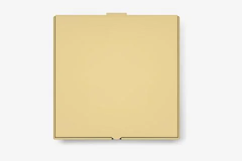 Vector Pizza Box, Top View. Realistic Brown Pizza Box. Blank Pizza Box Template Stock Illustration