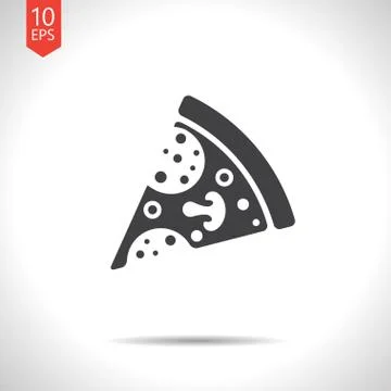 Vector pizza icon. Eps10 Stock Illustration