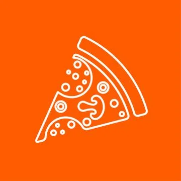 Vector pizza icon. Eps10 Stock Illustration