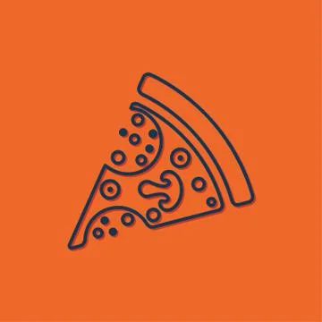 Vector pizza icon Stock Illustration