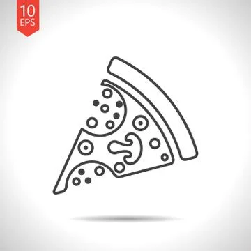 Vector pizza icon Stock Illustration