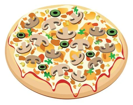 Vector pizza Stock Illustration