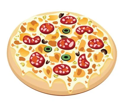 Vector pizza Stock Illustration
