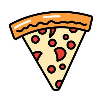 Vector pizza illustration on white background Stock Illustration