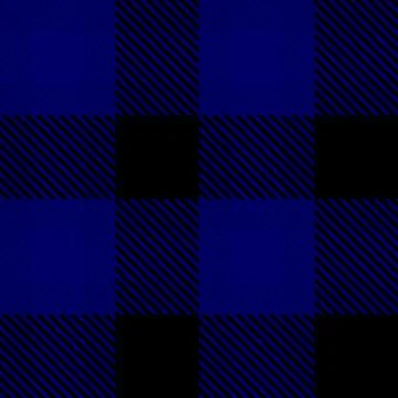Vector Plaid Blue Color Check Seamless Pattern in Geometric Abstract Style Can Stock Illustration