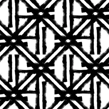 Vector Plaid Brush Seamless Pattern Grange Minimalist Check Geometric Design in Stock Illustration