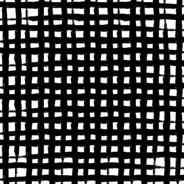 Vector Plaid Brush Seamless Pattern Grange Minimalist Check Geometric Design in Stock Illustration