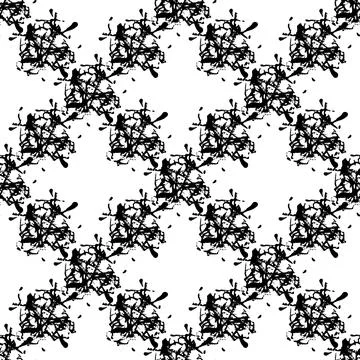 Vector Plaid Brush Seamless Pattern Grange Minimalist Check Geometric Design in Stock-Illustration