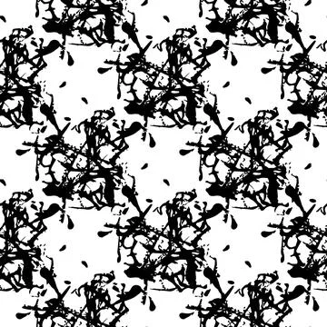 Vector Plaid Brush Seamless Pattern Grange Minimalist Check Geometric Design in Stock Illustration