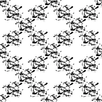 Vector Plaid Brush Seamless Pattern Grange Minimalist Check Geometric Design in Illustrazione stock