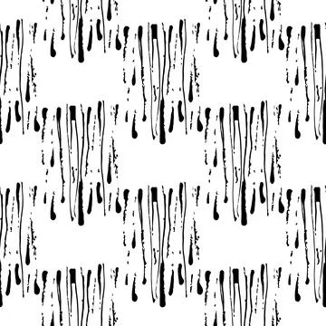 Vector Plaid Brush Seamless Pattern Grange Minimalist Check Geometric Design in Illustrazione stock