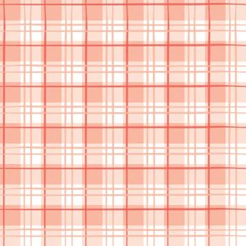 Vector plaid repeat seamless pattern. Pastel pink Stock Illustration