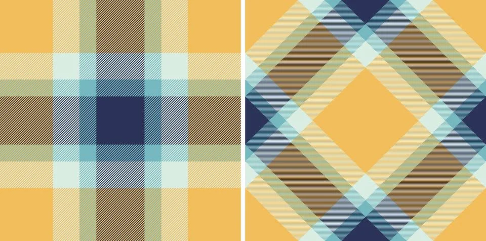 Vector plaid texture of background fabric textile with a check tartan seaml.. Illustrazione stock