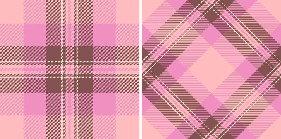 Vector plaid texture of check seamless tartan with a pattern fabric textile.. 스톡 일러스트