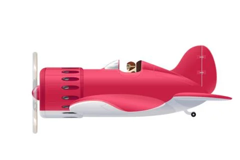 Vector plane cartoon illustration Stock Illustration