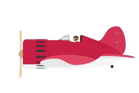 Vector plane cartoon illustration Stock Illustration