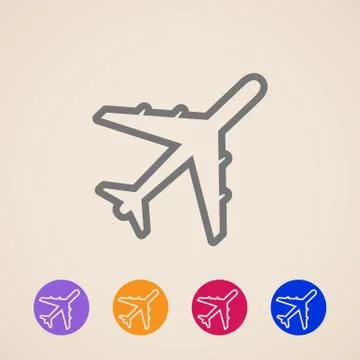 Vector plane icons Stock Illustration