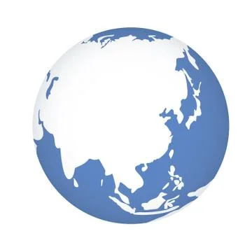Vector planet Earth icon. Flat planet, Flat design vector illustration for web Stock Illustration