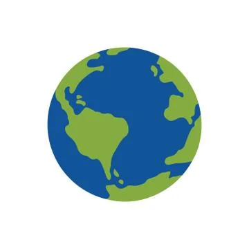 Vector planet earth icon. Stock Illustration
