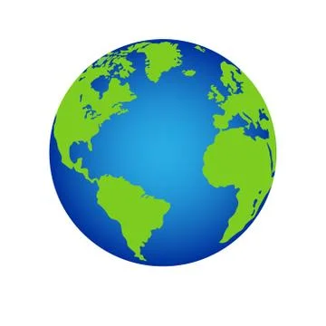 Vector planet earth icon. Illustrazione stock